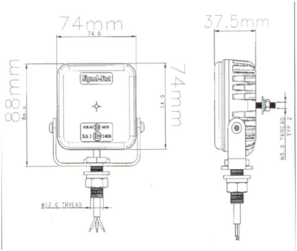 LED Warn- und Blitzleuchte 155/33/00 Weiß